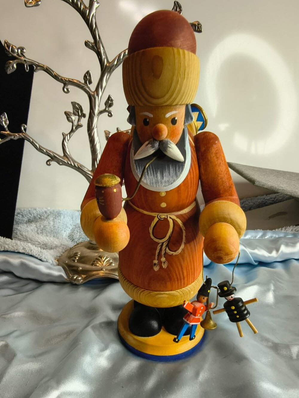 Vintage Wooden German Santa Smoker